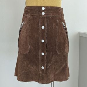 NWT Brown suede skirt